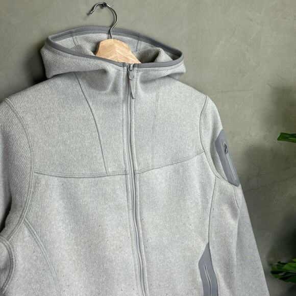 Arc’ Teryx Knit Sport Hiking Womens Medium Hoodie Zip Up Sweater - Picture 2 of 8